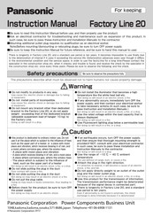 Panasonic Factory Line 20 Instruction Manual