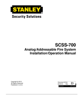 Stanley SCSS-700 Installation & Operation Manual