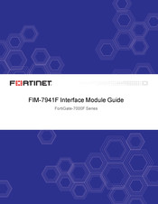 Fortinet FIM-7941F Manual