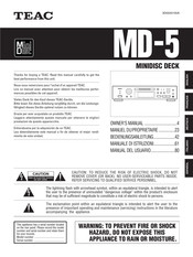 Teac MD-5 Owner's Manual