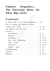 Hasbro Clueless Organizer 71-533 Instruction Manual