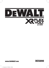 DeWalt XR Li-Ion Flexvolt DCS690 Original Instructions Manual