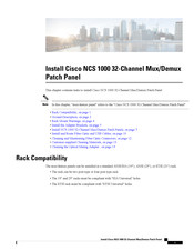 Cisco NCS 1000 Installation Manual