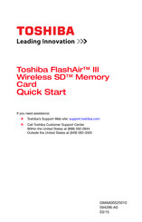 Toshiba FlashAir III Quick Start Manual