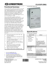 Crestron CLS-EXP-DIMU Installation Manual