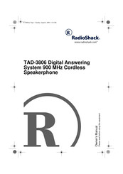 Radio Shack TAD-3806 Owner's Manual