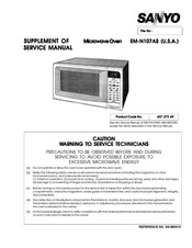 Sanyo SS860310 Supplement Of Service Manual