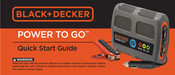 Black & Decker POWER TO GO Quick Start Manual