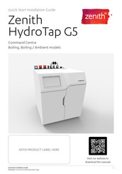 Zenith HydroTap G5 BA60 Quick Start Installation Manual
