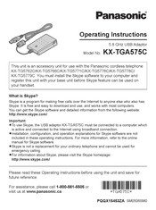 Panasonic KX-TGA575C Operating Instructions Manual