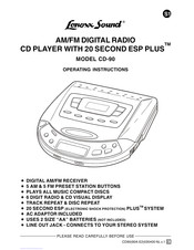 Lenoxx Sound CD-90 Operating Instructions Manual