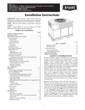 Bryant 607EPXA36000A Series Installation Instructions Manual