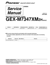 Pioneer GEX-M7347XMZH/XN/UC Service Manual