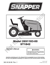 Snapper ST1842 Operator's Manual