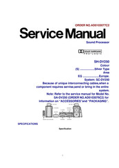 Technics SH-DV250 Service Manual
