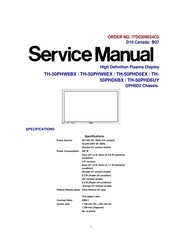 Panasonic TH-50PHW6EX Service Manual