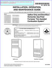 American Standard CUB1B080A9361A Installation, Operation And Maintenance Manual