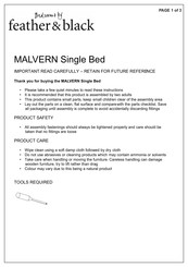 Feather & Black MALVERN Single Bed Assembly Instruction