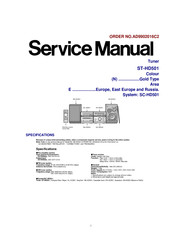 Technics RS-HD501 Service Manual