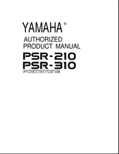 Yamaha PortaTone PSR-310 Authorized Product Manual