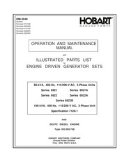 Hobart 6921A-2 Operation And Maintenance Manual