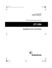 Radio Shack ET-294 Owner's Manual