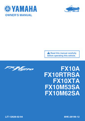 Yamaha FX Nytro FX10XTA Owner's Manual
