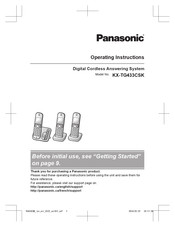 Panasonic KX-TG433CSK Operating Instructions Manual