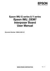 Epson IMU G Series User Manual