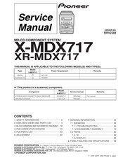 Pioneer XR-MDX717 Service Manual
