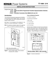 Kohler ZCM-6 Installation Instructions Manual