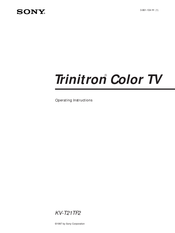 Sony Trinitron KV-T21TF2 Operating Instructions Manual