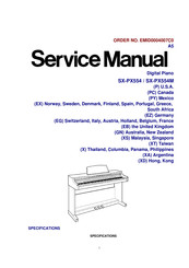 Panasonic SXPX554 - ELECTRONIC PIANO Service Manual