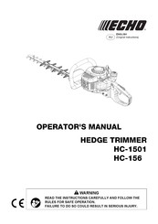 Echo HC-156 Operator's Manual