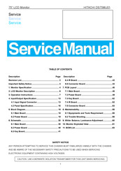 Hitachi DS75MU01 Service Manual