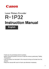Canon R-1P32 Instruction Manual