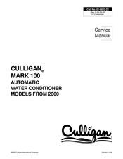 Culligan MARK 100 Service Manual
