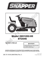 Snapper 2691202-00 Operator's Manual