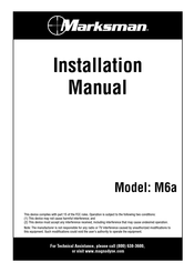 Marksman M6A Installation Manual