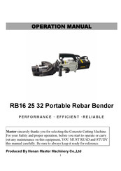 Master RB32B Operation Manual
