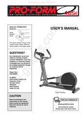 Pro-Form PFEMEL87078 User Manual