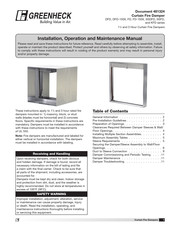Greenheck KFD Series Installation, Operation And Maintenance Manual