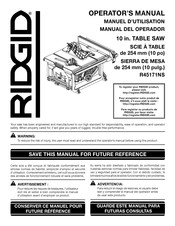 RIDGID R45171NS Operator's Manual