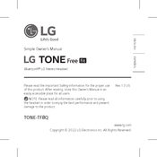 LG TONE Free fit TONE-TF8Q Owner's Manual