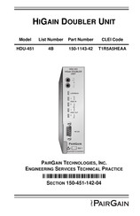 Pairgain HiGain HDU-451 Manual