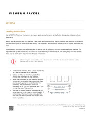 Fisher & Paykel WL4027G1 Level Installation Instructions
