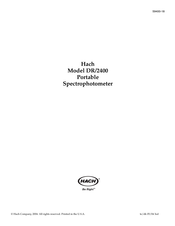 Hach DR2400 Manual