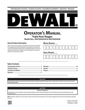 DeWalt 49A70004038 Operator's Manual