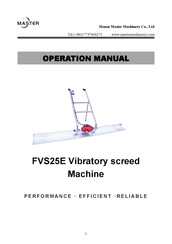 Master FVS25E Operation Manual