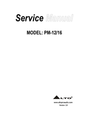 Alto PM-12 DRAGONFLY Service Manual